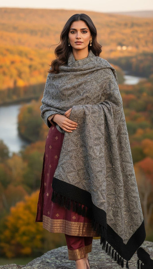 Shawl Sunset Grey