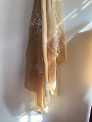Embroide Floral Hijab LIGHT BROWN