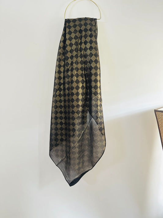 DAZZLE CHIFFON HIJAB-BLACK