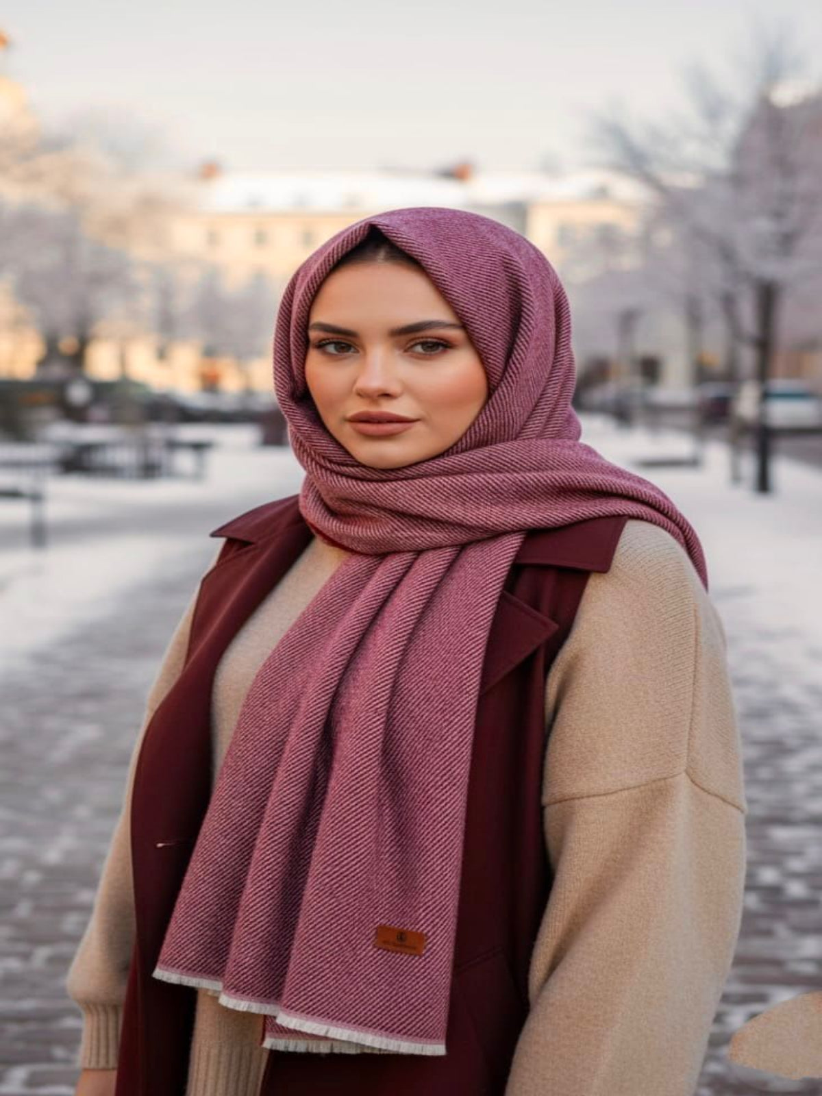 Wool Muse Hijab Maroon