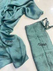 Crinkle Silk Hijab Niqab Set