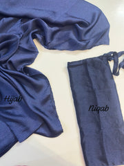 Crinkle Silk Hijab Niqab Set
