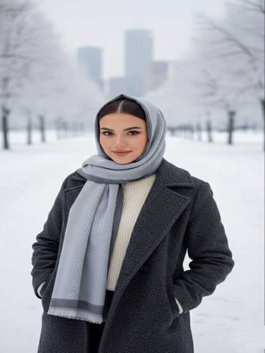 Mist Woolen Hijab Silver