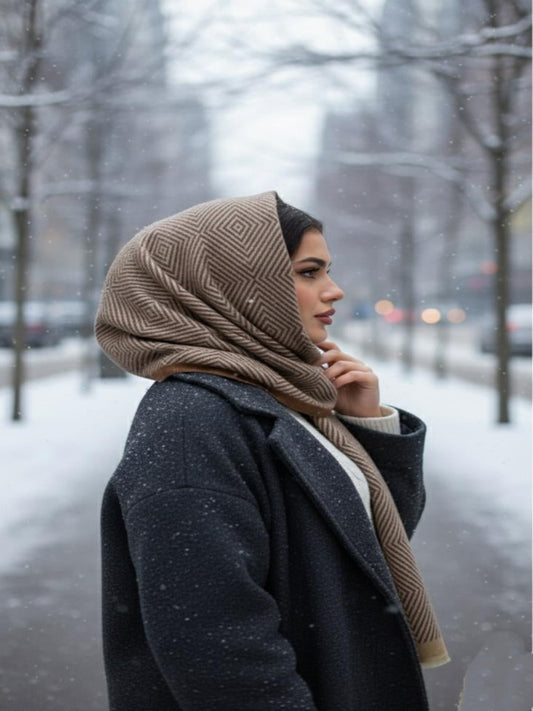 Mist Woolen Hijab Chocolate