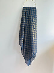 DAZZLE CHIFFON HIJAB- NAVYBLUE