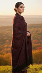 Woolen Shawl Lilly Maroon