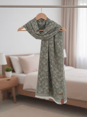 Flower Woolen Hijab Sage