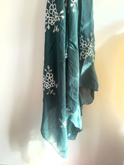 Embroide Floral Hijab GREEN