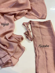 Crinkle Silk Hijab Niqab Set