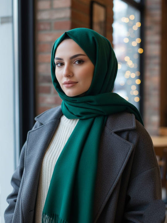 Cashmere pashmina Green