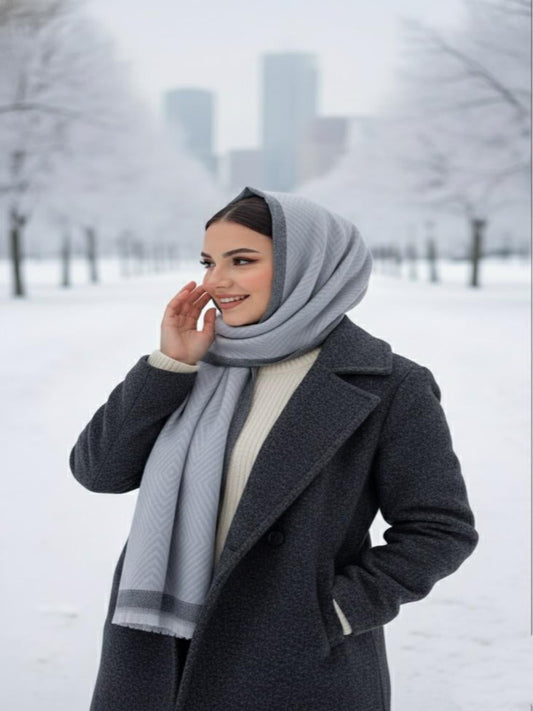 Mist Woolen Hijab Silver