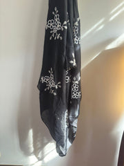 Embroide Floral Hijab BLACK