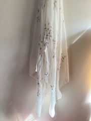 Embroide Floral Hijab WHITE