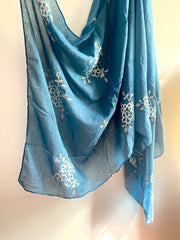 Embroide Floral Hijab SEA GREEN