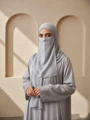 Crinkle Silk Hijab Niqab Set