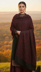 Woolen Shawl Lilly Maroon