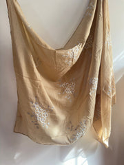 Embroide Floral Hijab LIGHT BROWN